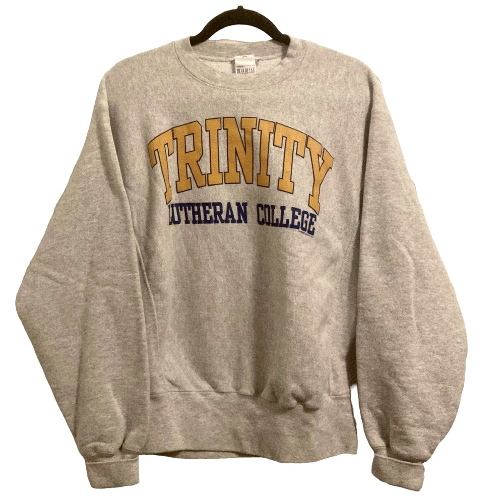 Vintage Collegiate Crewneck Sweatshirt Trinity Lutheran College Mens Size Medium